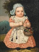 Carl Johan Sjostrand Portrait of the artist  daughter oil painting artist